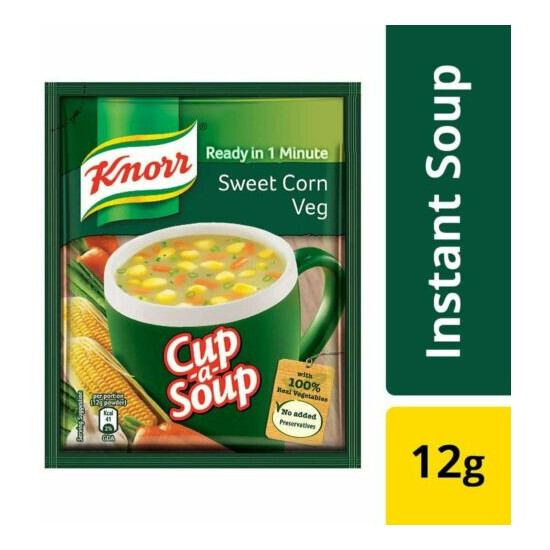Knorr Instant Veg Soup Sweet Corn 12g Pack Of 20 image {2}