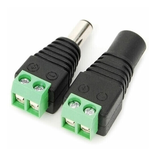 5X DC 12V Power Supply Plug Adapter Connector for 5050 3528 LED Strip Light CCTV image {14}