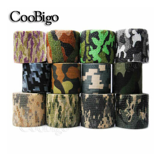 Adhesive Duct Tape Outdoor Camouflage Waterproof Hunting Stealth Tape Wraps image {1}