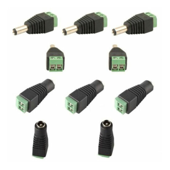 5X DC 12V Power Supply Plug Adapter Connector for 5050 3528 LED Strip Light CCTV image {11}