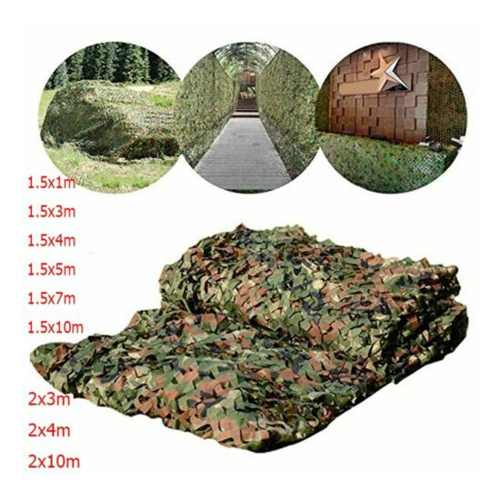 Woodland Camouflage Camo Army Net Netting Camping Military Hunting 6.5x32.8ft image {1}