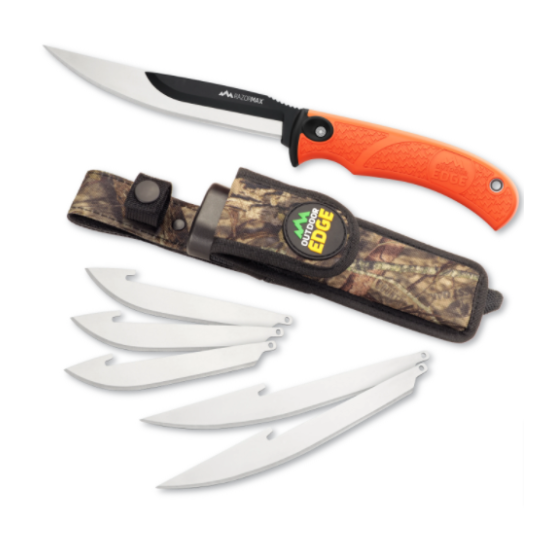 Outdoor Edge RazorMax Game Fillet Knife 6 Replaceable Blades & Sheath RMB-20 image {1}