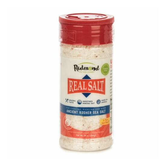 Redmond Real Salt - Natural Unrefined kosher sea salt, 10 Ounce shaker Thumb {1}