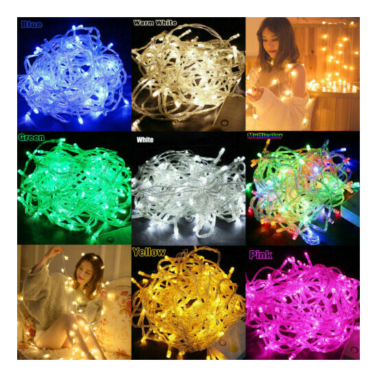 10M 100 LED Christmas Tree Fairy String Party Lights Lamp Xmas Waterproof image {2}