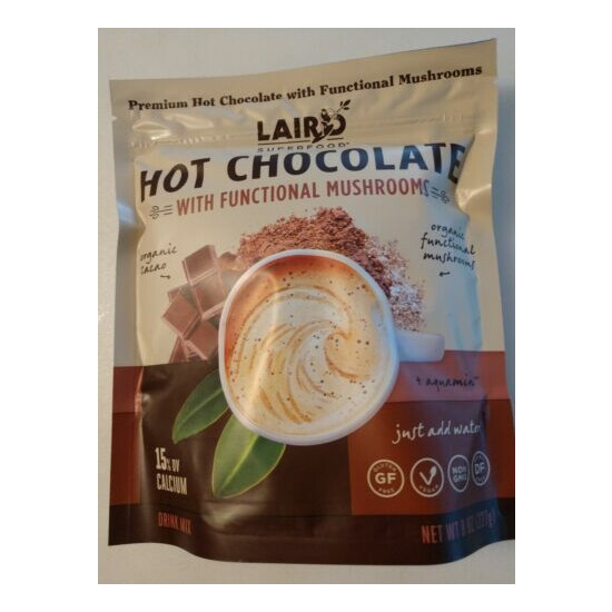 Paleo Laird Superfood 8 oz Hot Chocolate Functional Mushrooms Vegan DFGF SoyFree image {1}
