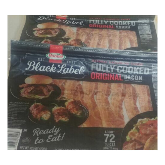 Hormel Black Label Fully Cooked Bacon 72 slices - pack of 2 image {4}