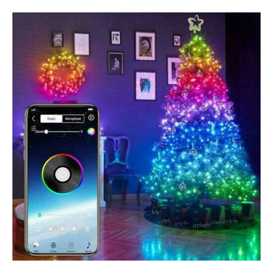 Multicolour Fibre Optic Christmas Tree Pre-Lit Xmas Tree Home Decorations Lights Thumb {1}