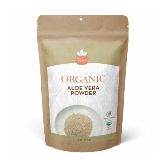 Organic Aloe Vera Powder - Aloe Vera Powder For Hair And Skin -16 OZ image {1}