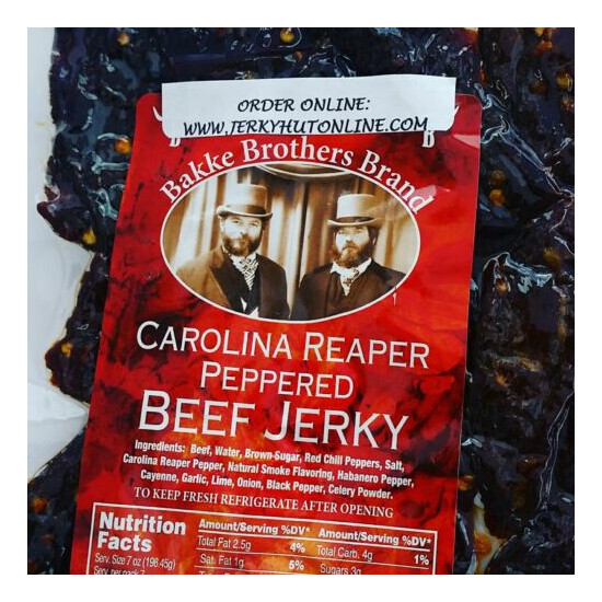 Carolina Reaper Beef jerky, World's Hottest Pepper (7oz) Thumb {1}