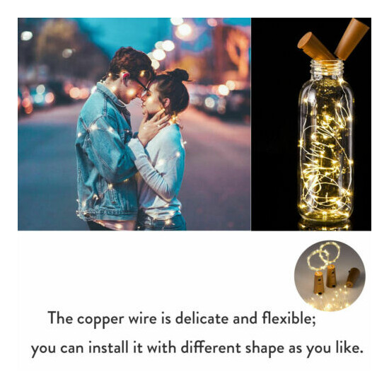 String led Wine Bottle With Cork 10 20 30 LEDLights for Party Christmas Decor SS image {3}