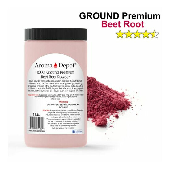 Beet Root Powder (Beta vulgaris) Raw & Non-GMO Superfood Vegan 100% Natural image {12}