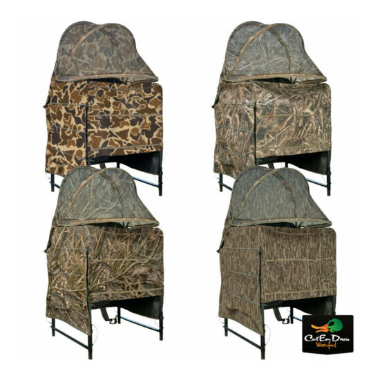 DRAKE WATERFOWL SYSTEMS CAMO GHILLIE SHALLOW WATER CHAIR BLIND  image {1}