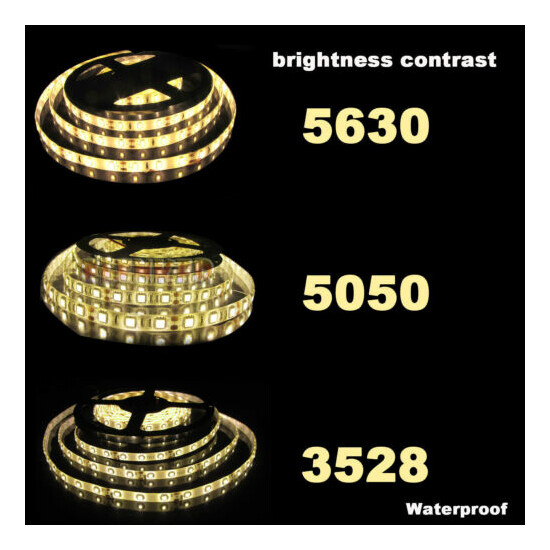 Super Bright 5M 10M 3528 5050 5630 SMD 300 600 LED Flexible Strip light DC12V US Thumb {18}