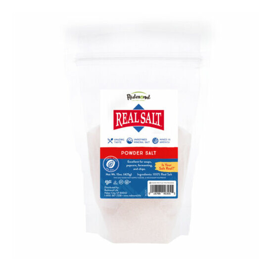 Redmond Real Salt, Powder Salt, 15 Ounce Pouch image {1}