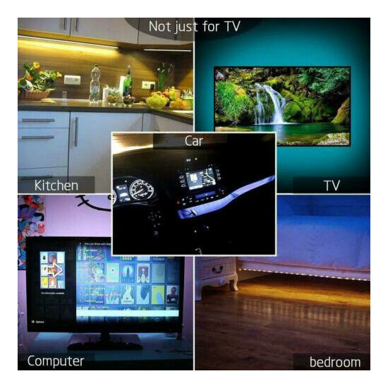 5V USB LED Strip Lights TV Back Light 5050 RGB Colour Changing with 24Key Remote image {7}