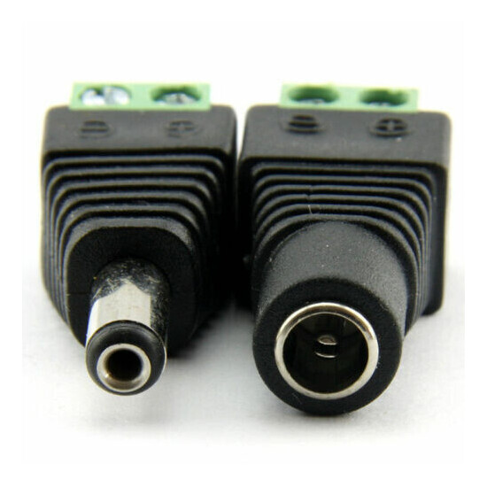 5X DC 12V Power Supply Plug Adapter Connector for 5050 3528 LED Strip Light CCTV image {8}