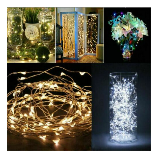 Waterproof 20/30/40/50/100 LEDs String Copper Wire Fairy Lights Battery Powered image {8}