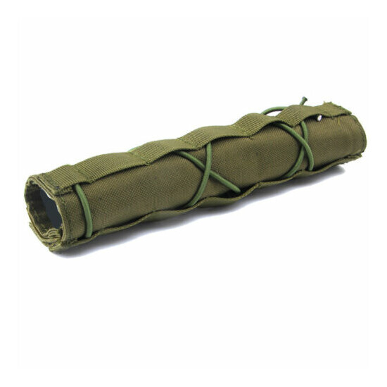 Military Tactical Airsoft Pouch Muffler Sleeve Hunting Suppressor Silencer Cover image {15}