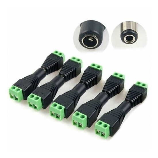 5X DC 12V Power Supply Plug Adapter Connector for 5050 3528 LED Strip Light CCTV Thumb {1}