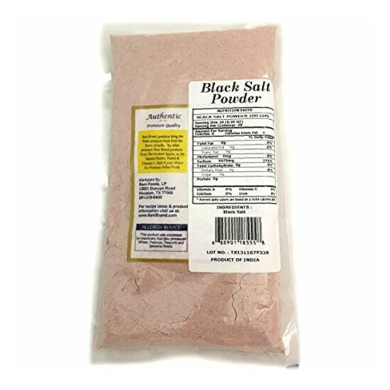 Rani Black Salt (Kala Namak Mineral) Powder, Vegan 200g (7oz) Unrefined, Pure image {2}