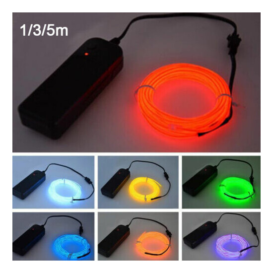 1/3/5M Glow Wire Cable LED Neon DIY Costume Clothe Luminous Car Light Part Didb image {2}