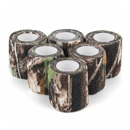 6 Roll Camouflage Tape Cling Scope Wrap Camo Stretch Bandage Self-Adhesive Z7V3 image {2}