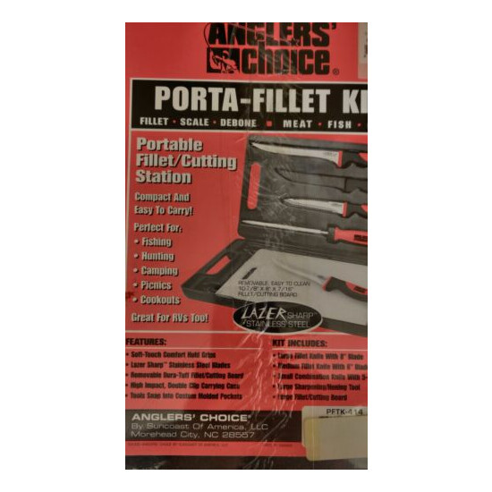 NEW Anglers' Choice 5 Piece Porta-Fillet Kit w/ Case (PFTK-414)  image {1}