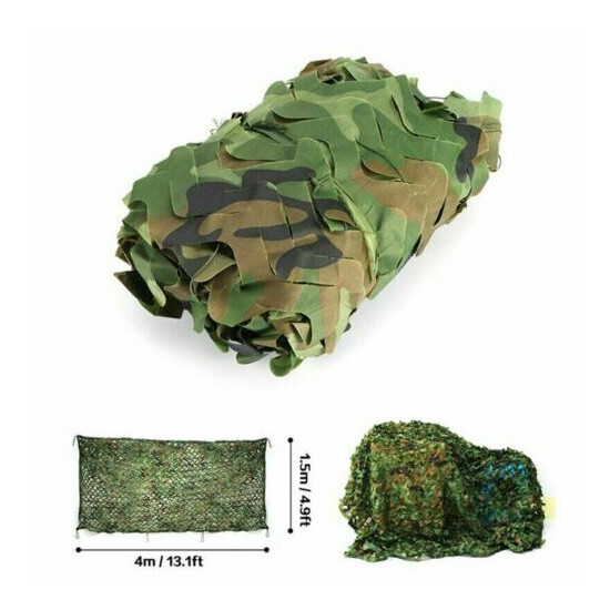 1.5X5M/7M Outdoor Camp Camouflage Nets Hunting Blinds Shooting Shelter Woodland  image {14}