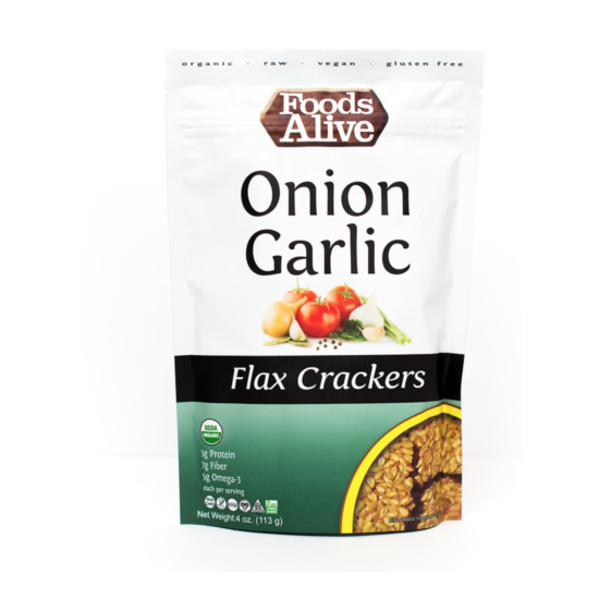 Keto snacks: Foods Alive Flax crackers low carb 2 pack 4oz (.5 to 4 net carbs) image {2}