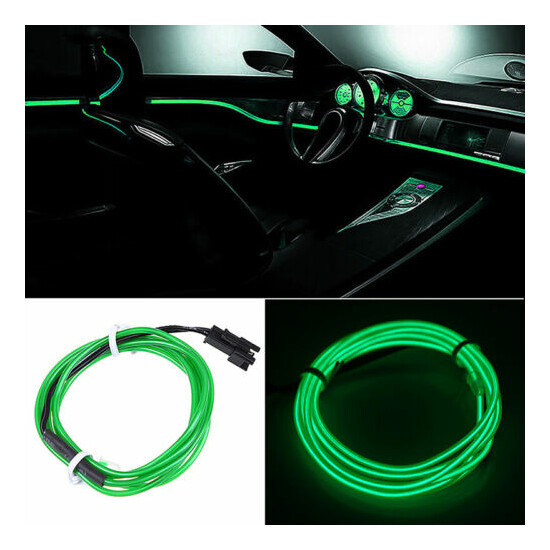 LED Glow Neon EL Wire Light String Strip Rope Tube Car Party Decor + Control image {15}