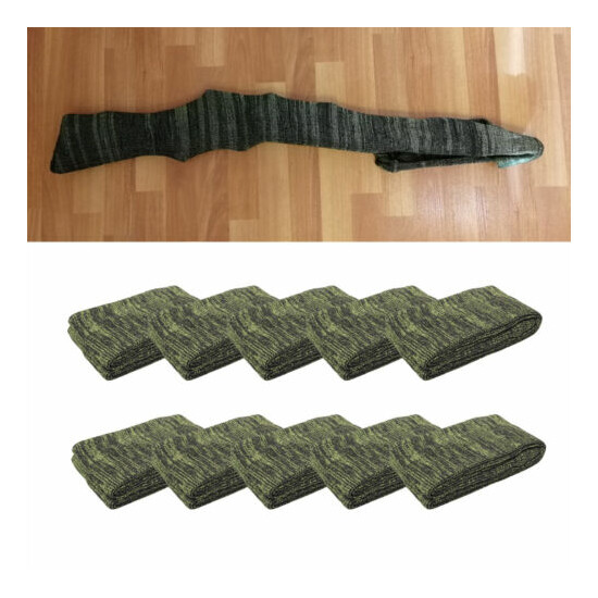 10x Green Gun Socks Silicone Treated 54" Gun Socks Cover Storage Hunting Sleeve image {1}