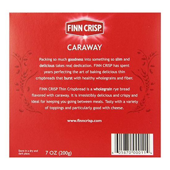 Finn Crisp Crispbread, Caraway, 7-Ounce Pack of 9 image {5}