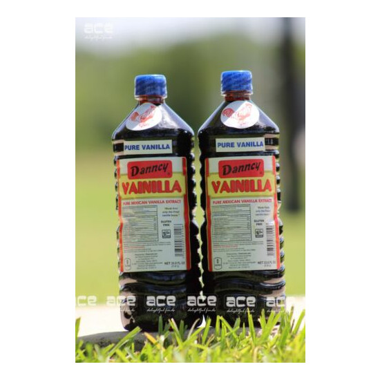 Two (2) Danncy Pure Mexican Vanilla Extract - Dark (1 Liter - Each) Thumb {1}