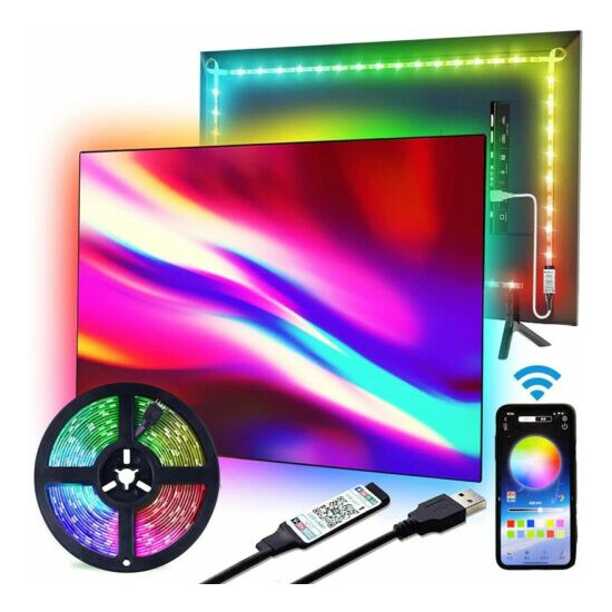 SMD 2835 LED Strip Fairy Light 3Key Control Flexible 5V DC LED Lamp TV Room image {1}