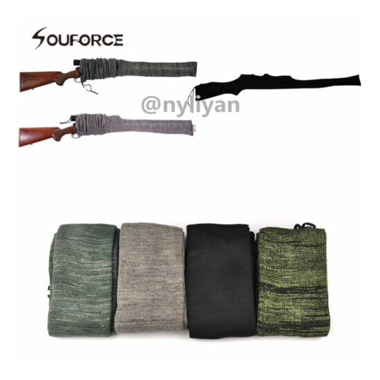 54Inch Gun Sock Rifle Protector Shotgun Cover Case Silicone Storage Sleeve Dust image {12}