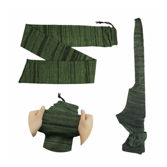 54" Green Silicone Treated Gun Sock Rifle Shotgun Airgun Hunting Storage Socks image {1}