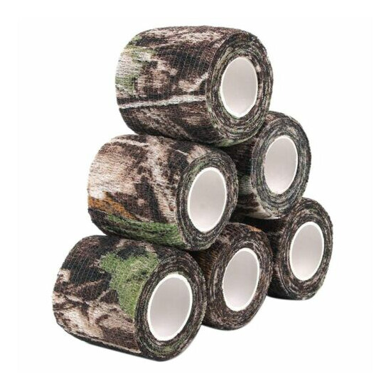 6 Roll Camouflage Tape Cling Scope Wrap Camo Stretch Bandage Self-Adhesive Z7V3 image {1}