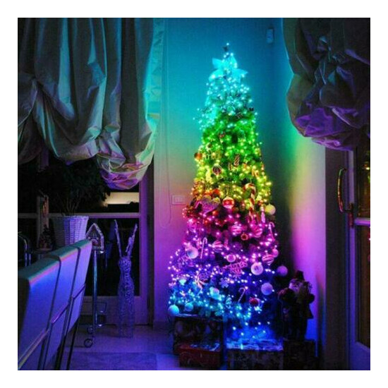 Multicolour Fibre Optic Christmas Tree Pre-Lit Xmas Tree Home Decorations Lights image {7}