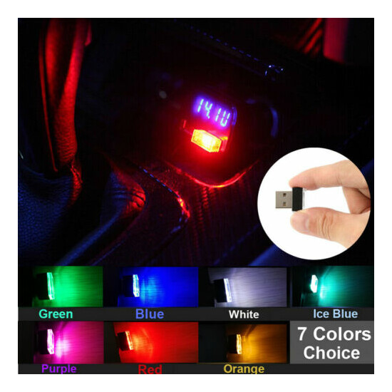Mini Lamp Bulb Accessories USB LED Car Interior Light Neon Atmosphere Ambient image {2}