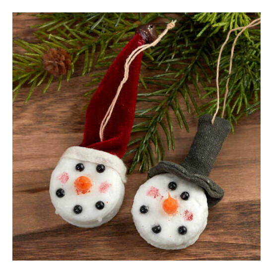 Snowman Tealight Christmas Ornament Set | Set of 4 image {2}