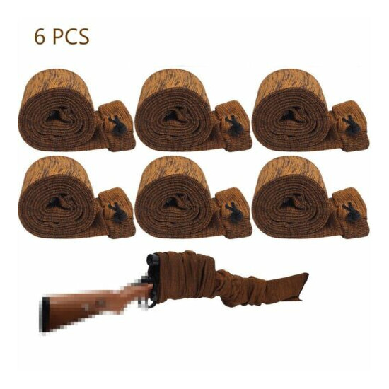 6pcs Pack Hunting Rifle Gun Sock Cases Silicone Treated Shotgun Storage Bags image {1}
