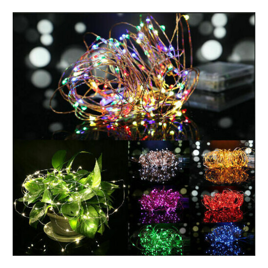Waterproof 20/30/40/50/100 LEDs String Copper Wire Fairy Lights Battery Powered image {6}