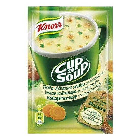 KNORR Cup a Soup Instant Soup with Croutons & Noodles Wide Selection of Flavors image {4}