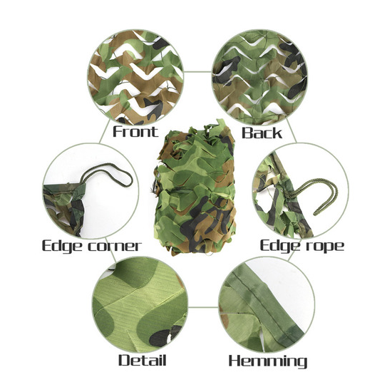 1.5X5M/7M Outdoor Camp Camouflage Nets Hunting Blinds Shooting Shelter Woodland  image {7}