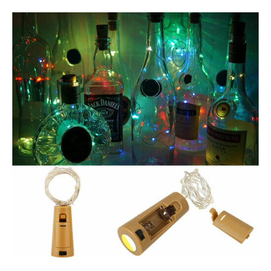 String led Wine Bottle With Cork 10 20 30 LEDLights for Party Christmas Decor SS image {1}