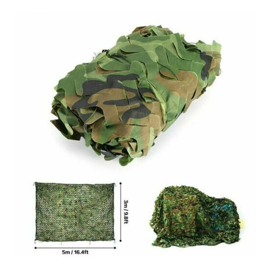 1.5X5M/7M Outdoor Camp Camouflage Nets Hunting Blinds Shooting Shelter Woodland  image {17}