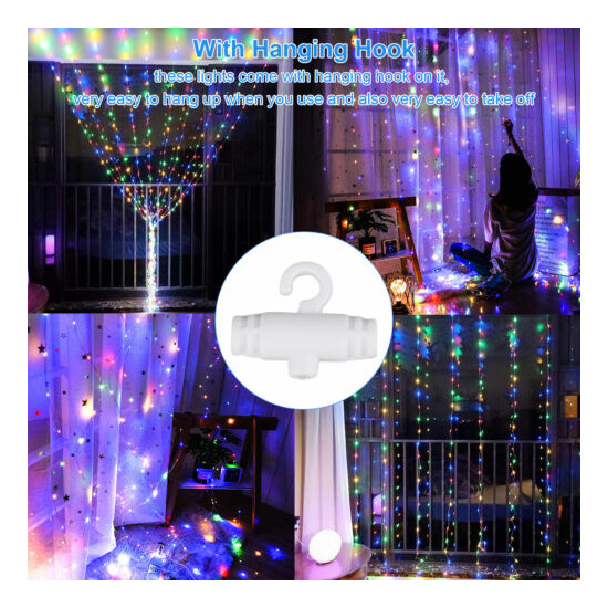 300 LED 3m Fairy Curtain String Lights Wedding Party Room Decor Perfect Holiday Thumb {10}