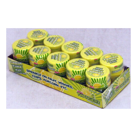 Twang Twangerz Salt Lemon Lime Bulk 10 Ct Snack Topping 1.15 Oz Shakers Popcorn Thumb {1}