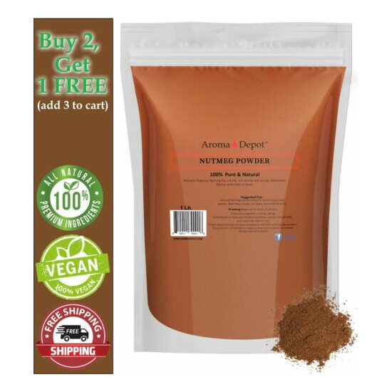 1 lb Nutmeg Powder 100% Pure Natural Ground Spice Myristicaceae Nuez Moscada Thumb {1}