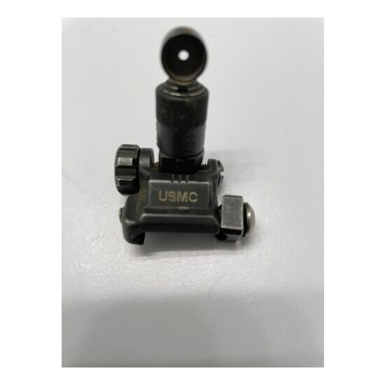 Knight 25650 up to 600m Folding Micro Rear Sight - Stainless Steel image {1}